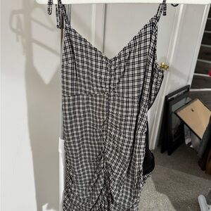 Hollister Black and White Plaid Dress